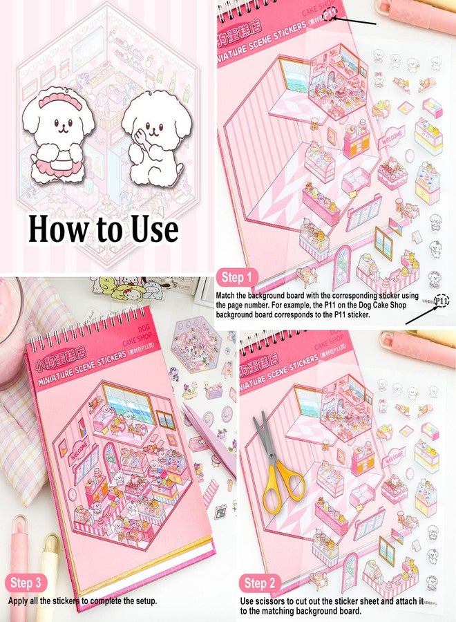 Xuoent Scene Sticker Book for Kids, 20 Sets of 3D Sticker Scenes for Adults Fun Mini Cute Kawaii Stickers Therapy 3D Scenes Stickers Set Relief Stress Pass The Time, Holiday & Christmas Fun - Image 3
